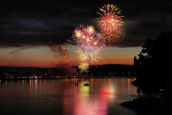 Feuerwerk über Mainz