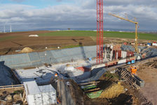 Bildergalerie RRB Ebersheim 12-2017 Baustelle Neues Regenrückhaltebecken Ebersheim Dezember 2017