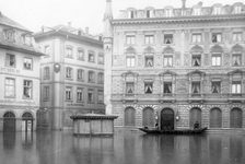 Bildergalerie "Hochwasser - Archivbilder" Nur noch mit dem Boot zu überqueren: Der Brand.