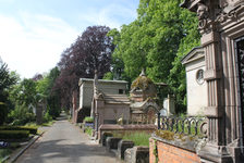 Bildergalerie "Friedhöfe - Hauptfriedhof" Gruftenstraßen: Grabfelder mit zahlreichen Facetten dieser Beisetzungsart.