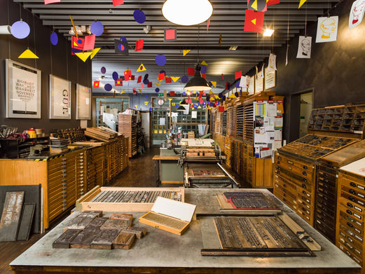 Interior view of the Gutenberg Museum's Print Shop. © Gutenberg-Museum, Foto: Carsten Costard