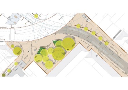 Ausschnitt aus dem Freiflächenplan des Münsterplates