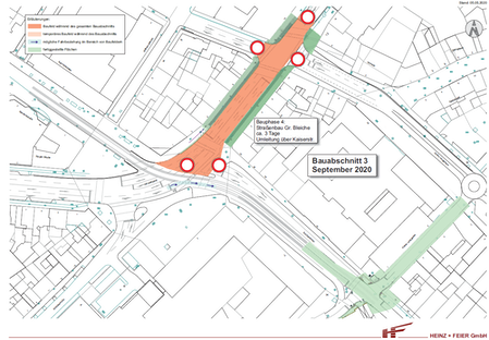 Plan Verkehrsführung und Bauphasen