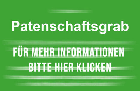 Hinweisschild Patenschaftsgrab