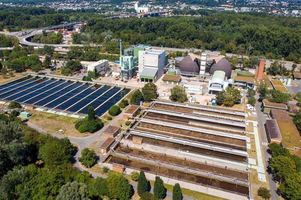 Das Zentralklärwerk in Mainz-Mombach