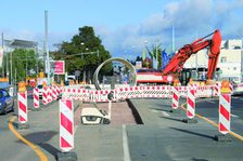 Eine von uns organisierte Baustelle auf der Rheinallee