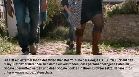 Die Landeshauptstadt Mainz nutzt den Video-Dienst Youtube.  Vor einem Klick auf den Play-Button empfängt Youtube keine Daten und setzt keine Cookies. Nähere Informationen über Youtube finden Sie in den Datenschutzinformationen zu unserem Youtube-Kanal: www.mainz.de/datenschutz